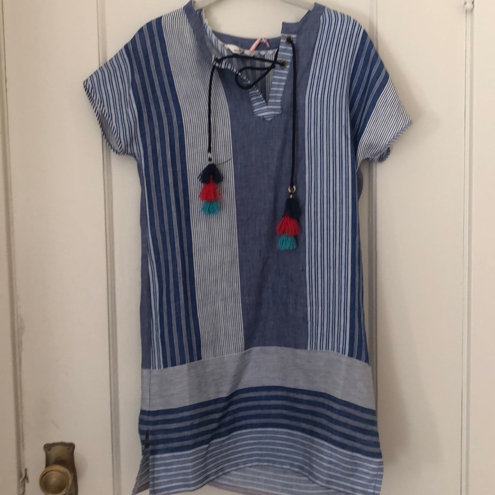 Vineyard vines striped tassel dress
